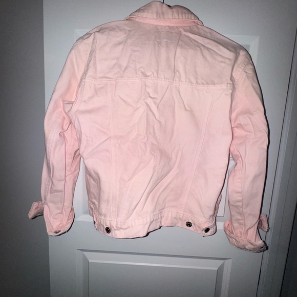 Forever 21 Pink Jean Jacket Classic Oversized Denim Style - Picture 4 of 5
